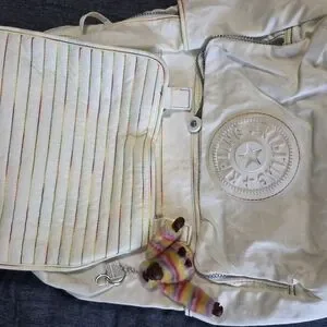 Kipling | Bags | Kipling Cream Backpack With Colorful  display picture 3